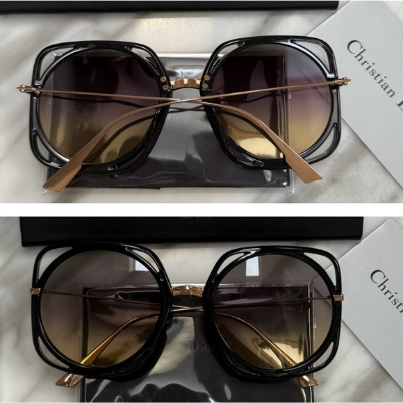 CHRISTIAN DIOR OVERSIZED UNIQUE BLACK FRAME FROM THE DIRECTIONS COLLECTION - Picture 4 of 16